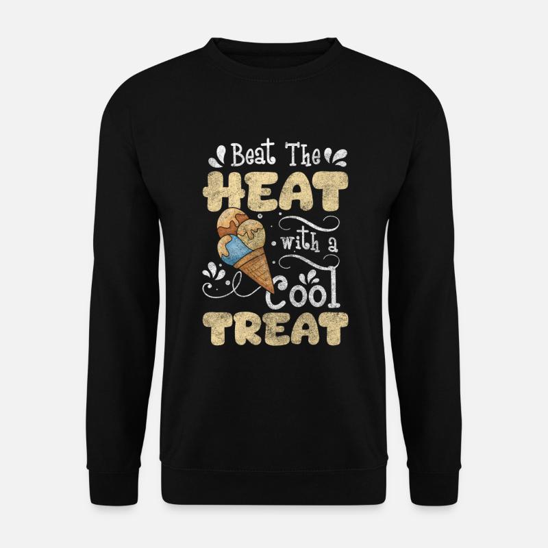Softeis Waffel Kalt Geschmack - Unisex Pullover - Schwarz
