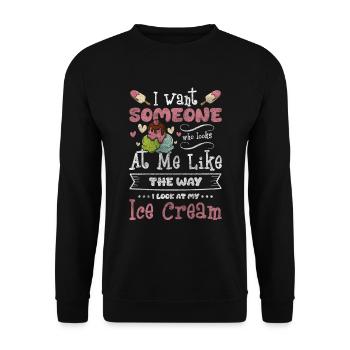 Cream Summer Taste - Unisex Sweatshirt - black - Front - Alina (178cm) & Michal (187cm)