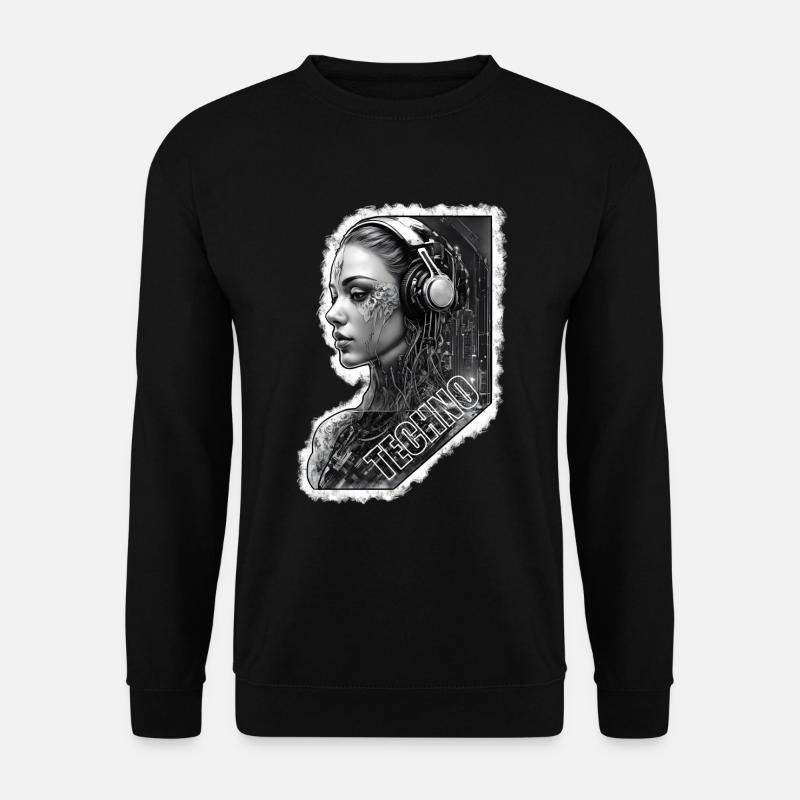 Musik Electro Strahlen - Unisex Pullover - Schwarz