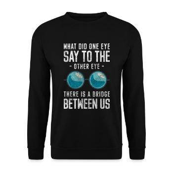 Glasses Opticians Sunglasses Face Jewelry - Unisex Sweatshirt - black - Front - Alina (178cm) & Michal (187cm)