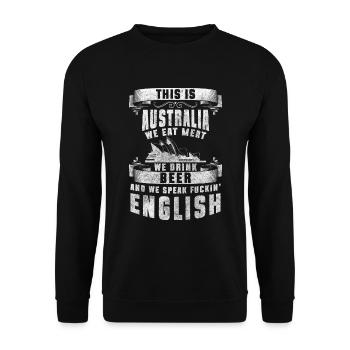 Down Under Earth Ready for a holiday - Unisex Sweatshirt - black - Front - Alina (178cm) & Michal (187cm)