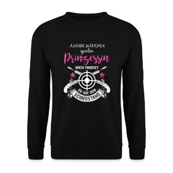 Sportschießen/Schießsport/Schießstand/Mädchen - Unisex Pullover - Schwarz - Vorne - Alina (178cm) & Michal (187cm)