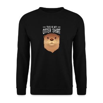 This Is My Otter Shirt - Sweat-shirt Unisexe - noir - Devant - Alina (178cm) & Michal (187cm)