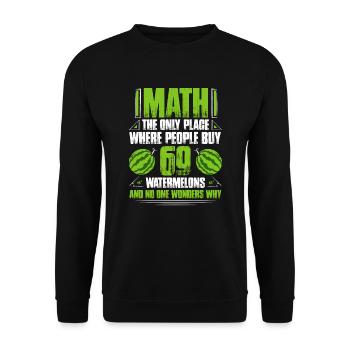 Math Math Math Teacher Mathematician Gift - Sweat-shirt Unisexe - noir - Devant - Alina (178cm) & Michal (187cm)