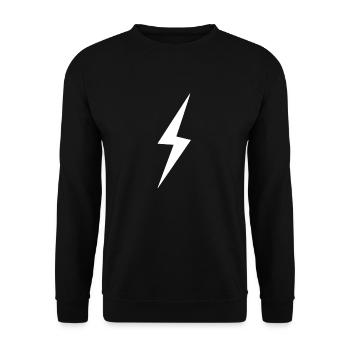 lightning - Unisex Sweatshirt - black - Front - Alina (178cm) & Michal (187cm)