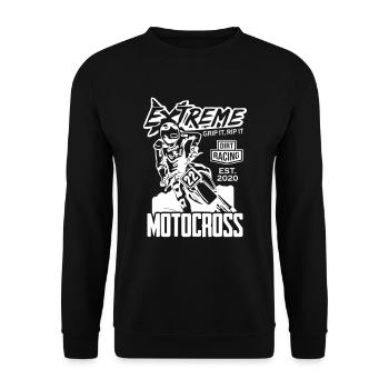 Motocross extrême - Sweat-shirt Unisexe - noir - Devant - Alina (178cm) & Michal (187cm)