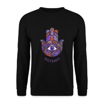 Bellydance - Unisex Sweatshirt - black - Front - Alina (178cm) & Michal (187cm)