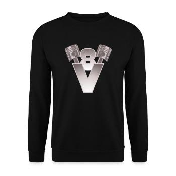 Moteur V8 Moteur Big Block - Sweat-shirt Unisexe - noir - Devant - Alina (178cm) & Michal (187cm)