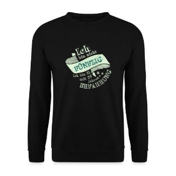 Fünfzig Fünfzigster 50. Geburtstag Geschenkidee - Unisex Pullover - Schwarz - Vorne - Alina (178cm) & Michal (187cm)