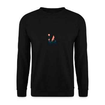 LA Los Angeles - Sweat-shirt Unisexe - noir - Devant - Alina (178cm) & Michal (187cm)