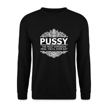 Chatte: la plus chère que vous ayez jamais mangée - Sweat-shirt Unisexe - noir - Devant - Alina (178cm) & Michal (187cm)