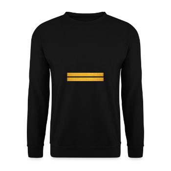 Lieutenant grade badge - Unisex Sweatshirt - black - Front - Alina (178cm) & Michal (187cm)