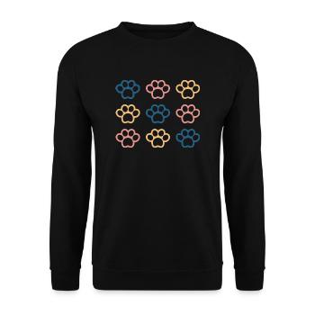patte de chien - Sweat-shirt Unisexe - noir - Devant - Alina (178cm) & Michal (187cm)