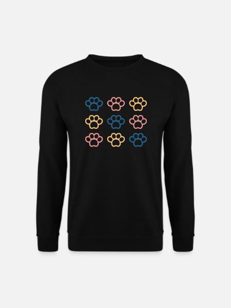 patte de chien - Sweat-shirt Unisexe - noir
