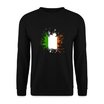 Ireland Splash - Unisex Pullover - Schwarz - Vorne - Alina (178cm) & Michal (187cm)