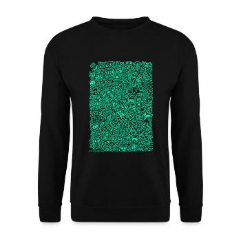 Doodle Paragliders menthe - Sweat-shirt Unisexe - noir - Devant - Alina (178cm) & Michal (187cm)