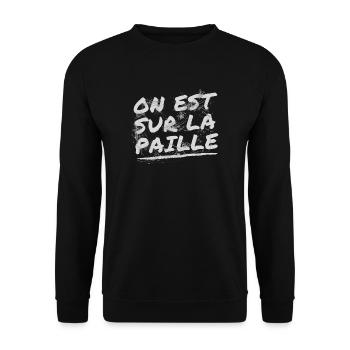 On est sur la paille - Sweat-shirt Unisexe - noir - Devant - Alina (178cm) & Michal (187cm)