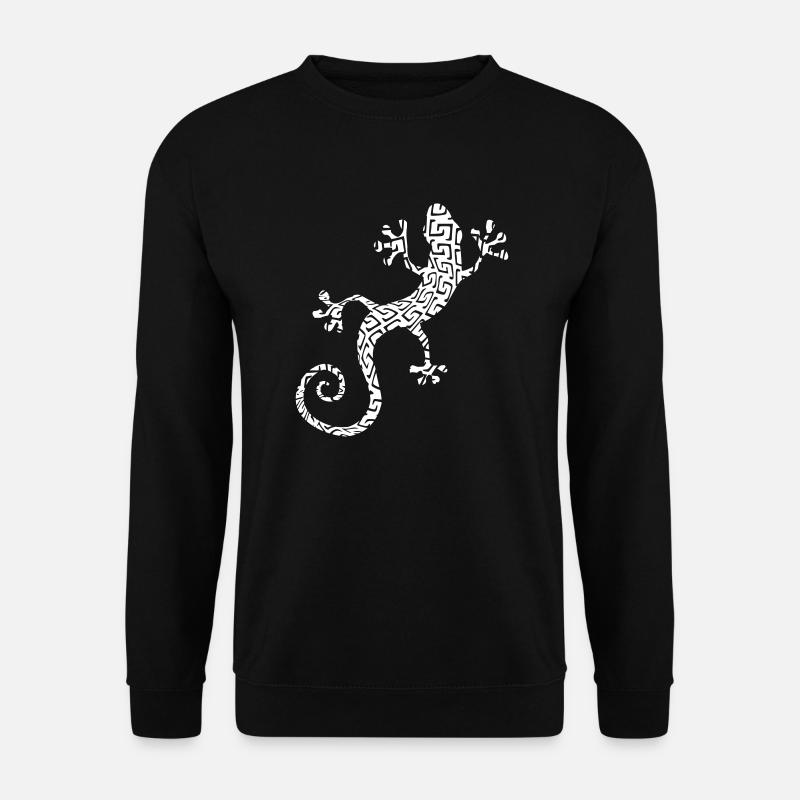 Gecko Textur - Unisex Pullover - Schwarz