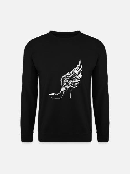 Highheels mit Flügeln - Unisex Pullover - Schwarz