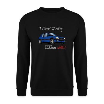 205 1,9 1991 1992 1993 Bleu Miami - Sweat-shirt Unisexe - noir - Devant - Alina (178cm) & Michal (187cm)