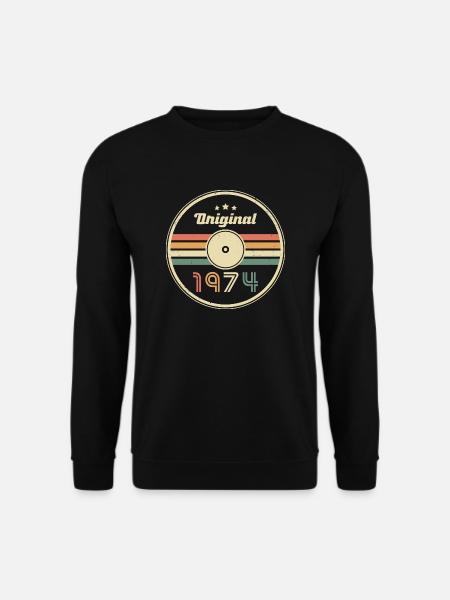 Original 1974 Jahrgang Vintage Retro Geburtstag - Unisex Pullover - Schwarz