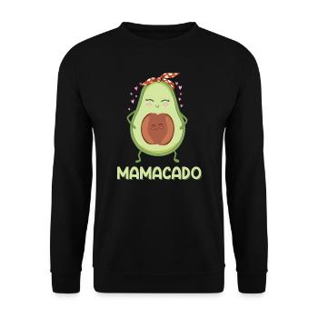 Mamacado Avocado Red Bandana Daughter Son - Unisex Sweatshirt - black - Front - Alina (178cm) & Michal (187cm)