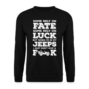 Jeeps - Unisex Sweatshirt - black - Front - Alina (178cm) & Michal (187cm)