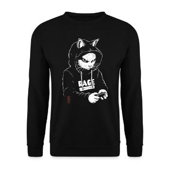 Chat à capuche - Sweat-shirt Unisexe - noir - Devant - Alina (178cm) & Michal (187cm)