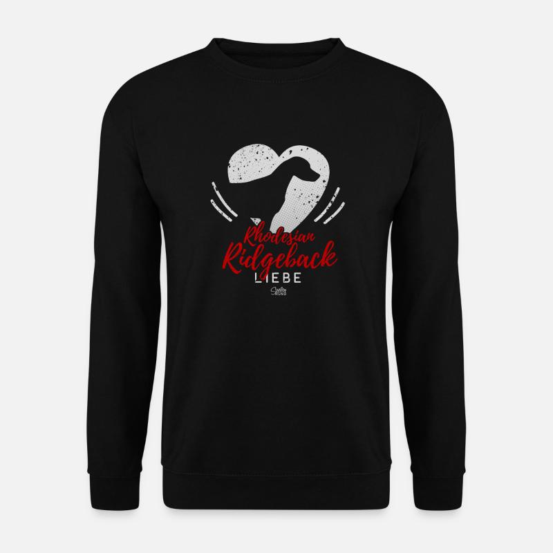 Rhodesian Ridgeback Liebe mit Herz - Unisex Pullover - Schwarz