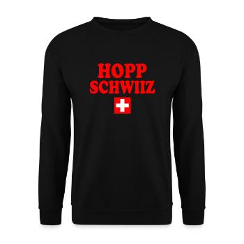 Hopp schwiiz - Sweat-shirt Unisexe - noir - Devant - Alina (178cm) & Michal (187cm)