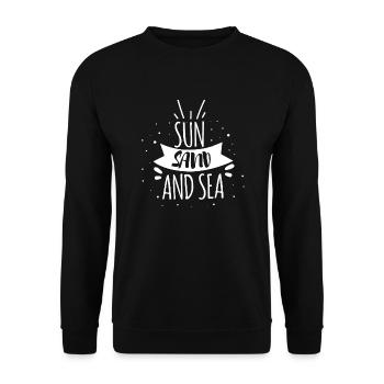 sun and sea - Unisex Sweatshirt - black - Front - Alina (178cm) & Michal (187cm)