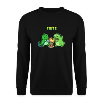 Cadeau d'anniversaire Fiete - Sweat-shirt Unisexe - noir - Devant - Alina (178cm) & Michal (187cm)