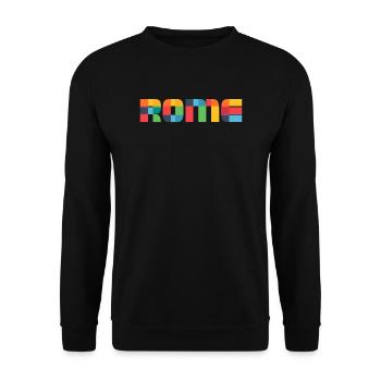 Rome Italy CMYK Pop Art Style - Unisex Sweatshirt - black - Front - Alina (178cm) & Michal (187cm)
