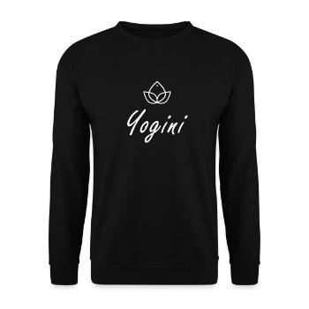 Yogini - Unisex Sweatshirt - black - Front - Alina (178cm) & Michal (187cm)