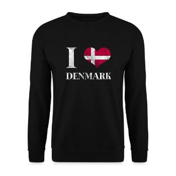 Danemark cadeau de drapeau danois drapeau danois - Sweat-shirt Unisexe - noir - Devant - Alina (178cm) & Michal (187cm)