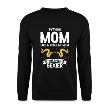 King python design pour les amateurs de serpents - Sweat-shirt Unisexe - noir - Devant - Alina (178cm) & Michal (187cm)
