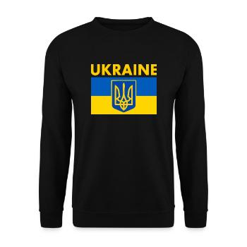 Ukraine - Unisex Pullover - Schwarz - Vorne - Alina (178cm) & Michal (187cm)