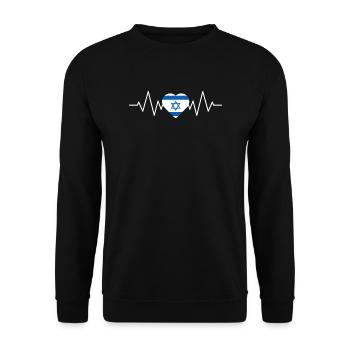 Israel Puls - Unisex Pullover - Schwarz - Vorne - Alina (178cm) & Michal (187cm)