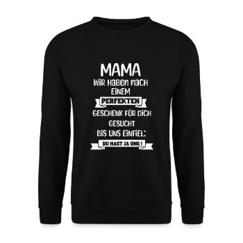 Mother's Day T Shirt - Unisex Sweatshirt - black - Front - Alina (178cm) & Michal (187cm)