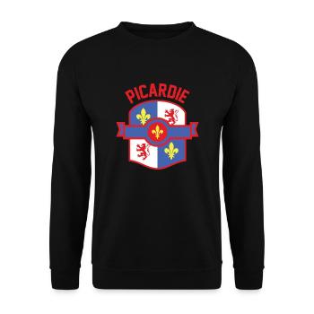 Picardie Blason - Sweat-shirt Unisexe - noir - Devant - Alina (178cm) & Michal (187cm)