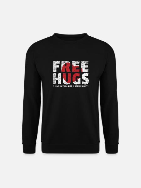 Free hugs gift hugs heart - Unisex Sweatshirt - black