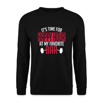 it's time for happy hour at my favorite bar A 2c - Unisex Sweatshirt - black - Front - Alina (178cm) & Michal (187cm)