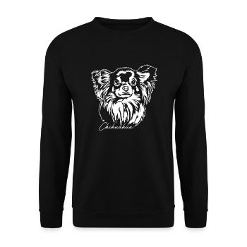 Chihuahua à poil long Chihuahua Portrait Chiens Wilsigns - Sweat-shirt Unisexe - noir - Devant - Alina (178cm) & Michal (187cm)