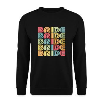 Retro Bride Matching Mariage Couple Fiançailles - Sweat-shirt Unisexe - noir - Devant - Alina (178cm) & Michal (187cm)