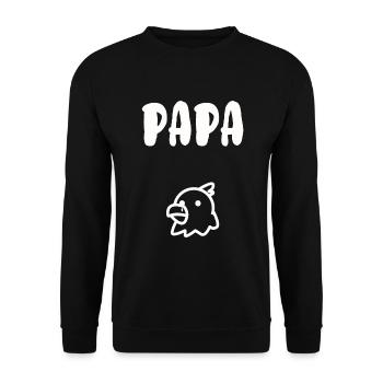 Papa poule - Sweat-shirt Unisexe - noir - Devant - Alina (178cm) & Michal (187cm)