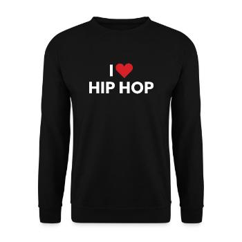 Liebe Hip Hop Zeichen - Unisex Pullover - Schwarz - Vorne - Alina (178cm) & Michal (187cm)