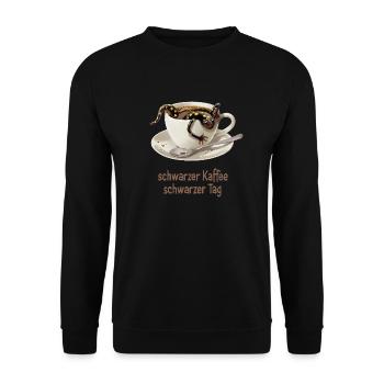 Salamandre du café 1 - Sweat-shirt Unisexe - noir - Devant - Alina (178cm) & Michal (187cm)