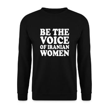 Be the voice of iranian women - Unisex Sweatshirt - black - Front - Alina (178cm) & Michal (187cm)