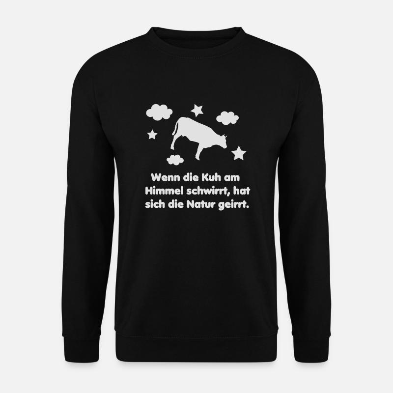 Wenn die Kuh - Unisex Pullover - Schwarz