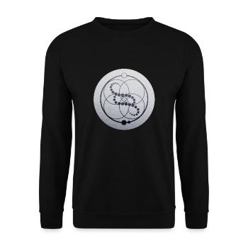 Kornkreis / Crop Circle DNA Plate - Unisex Pullover - Schwarz - Vorne - Alina (178cm) & Michal (187cm)
